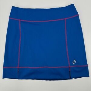 Jofit‎ Women's Blue Pink Trim Golf Tennis Athletic Skort with Pockets